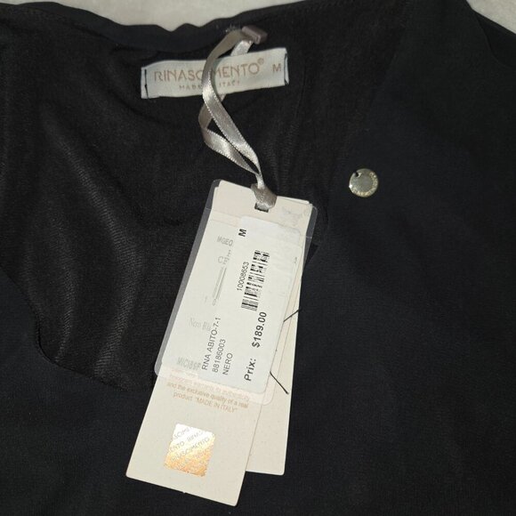 Rinascimento Boho Style Sheer Dress with Bell Sleeves Black, size M NWT - Picture 8 of 14